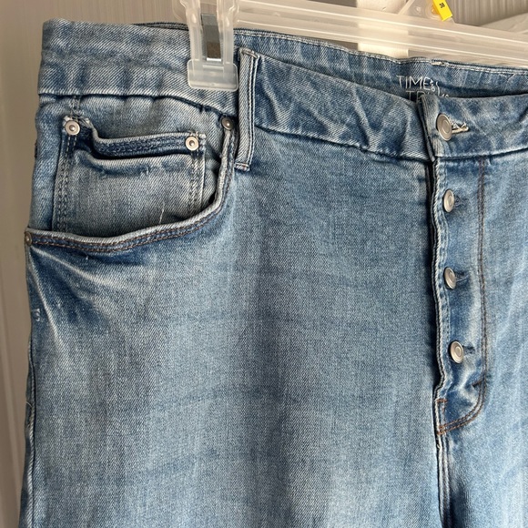 👖 NWOT Time and Tru High Rise Stretch Wide Leg Jeans - Size 16 - Picture 10 of 11